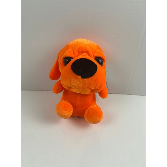 Toy Factory Orange Puppy Dog Plush Stuffed Animal 9" 2014 Carnival Prize - Picture 1 of 9